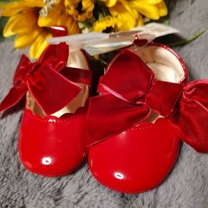 Red Mary Jane shoes